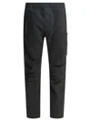 C.p. Company Utility Trousers Featuring Elastic Elements In Black