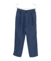 C.p. Company Pocket-detail Linen Trousers In Blue
