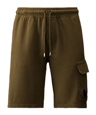 C.p. Company Elastic Waist Shorts In Green