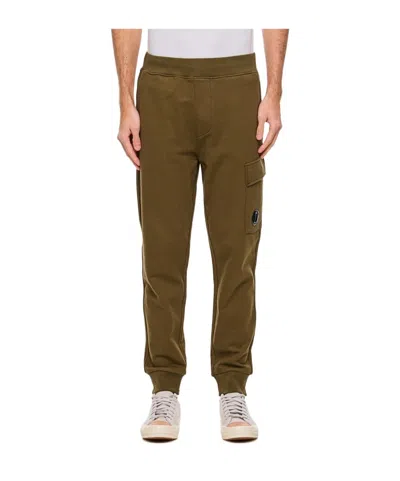 C.p. Company Elastic Waist Sweatpants In Green