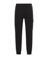 C.p. Company Lens-pocket Cotton Track Pants In Black