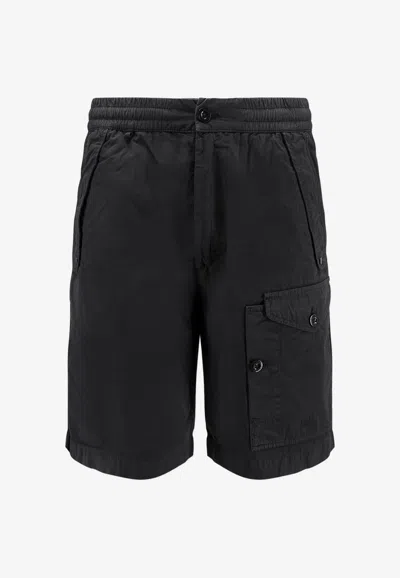 C.P. COMPANY ELASTIC-WAISTBAND CARGO SHORTS