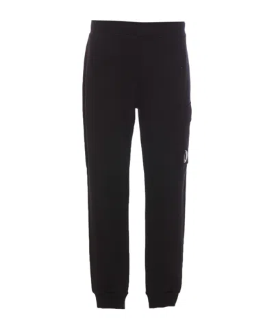 C.p. Company Elastic Waistband Sweatpants In Black