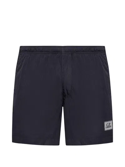 C.p. Company Elasticated-waistband Swim Shorts In Black