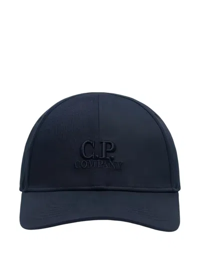 C.p. Company Embossed-logo Cap In Blue