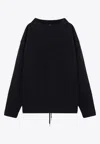 C.p. Company Black Cotton Sweater Men In Black