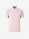 C.p. Company Logo Embroidered Polo Shirt In Light Pink