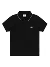 C.p. Company Boys Logo Polo Shirt In Black