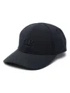 C.p. Company Structured Baseball Cap With Curved Visor And Embroidered Eyelets In Blue