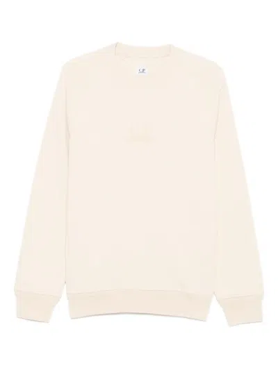 C.p. Company Embroidered-logo Sweatshirt In Neutral