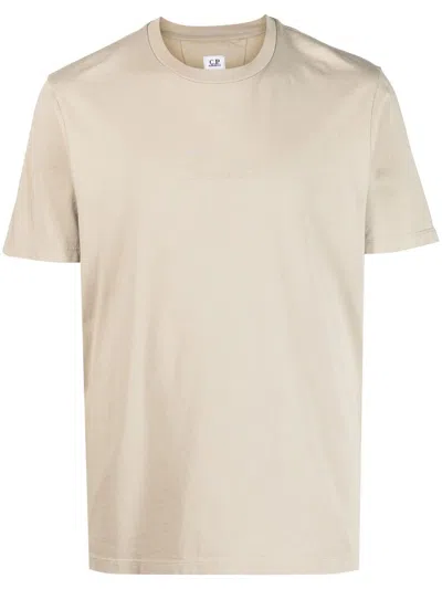 C.p. Company Embroidered-logo T-shirt In Grey