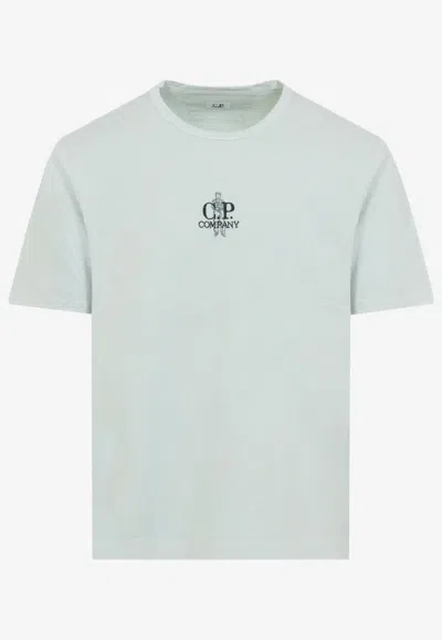 C.p. Company Cp Company Cotton Jersey Logo T Shirt In Green