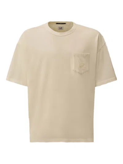 C.p. Company Embroidered-pocket T-shirt In Neutral