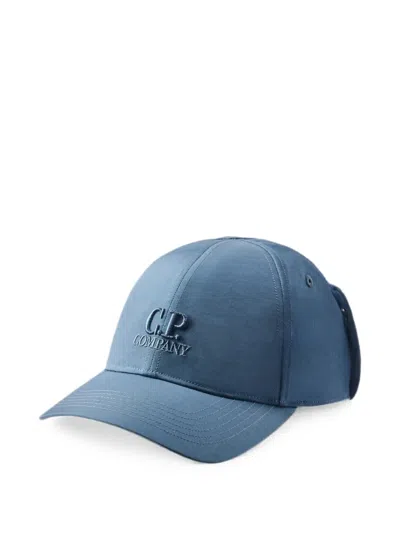 C.p. Company Embroidered-logo Baseball Cap In Blue