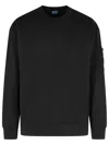 C.p. Company Pocket-patch Crew Neck Sweatshirt In Black