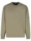 C.p. Company Cotton Sweatshirt Arm Pocket In Green