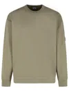 C.p. Company Cotton Sweatshirt Arm Pocket In Green