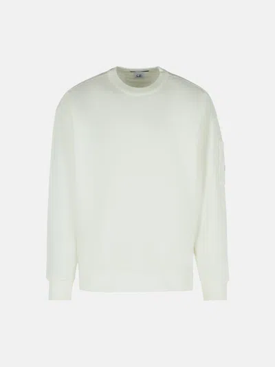 C.p. Company 'emerized' White Cotton Sweatshirt