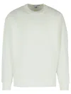 C.p. Company Lens-detail Crew-neck Sweatshirt In White
