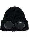 C.p. Company Cp Company Merino Wool Goggle Beanie In Blue