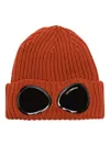 C.p. Company Goggles Beanie Hat In Orange