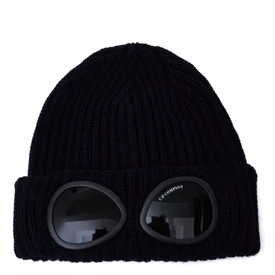C.p. Company Extrafine Merino Wool Goggle Hat In Blue