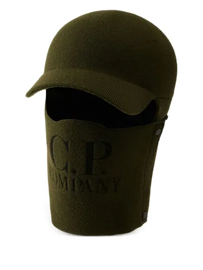 C.p. Company Extrafine Merino Wool Hat In Green