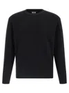 C.p. Company Fine Wool Crew Neck Sweater With Patch In Black