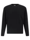 C.p. Company Fine Wool Crew Neck Sweater With Patch In Black