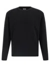 C.p. Company Fine Wool Crew Neck Sweater With Patch In Black