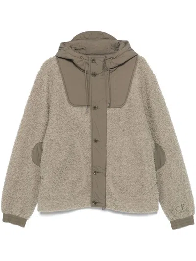 C.p. Company Jacke Aus Faux Shearling In Beige