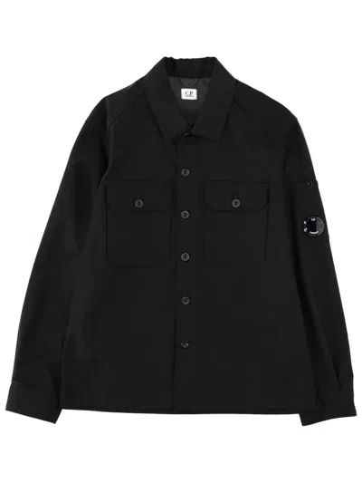 C.p. Company C. P. Company "felt Lens" Overshirt In Black