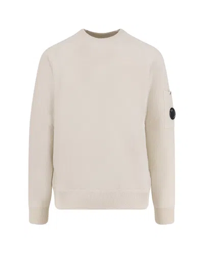 C.P. COMPANY FELTED WOOL AND COTTON SWEATER