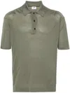 C.p. Company Fine-knit Short-sleeve Polo Shirt In Green
