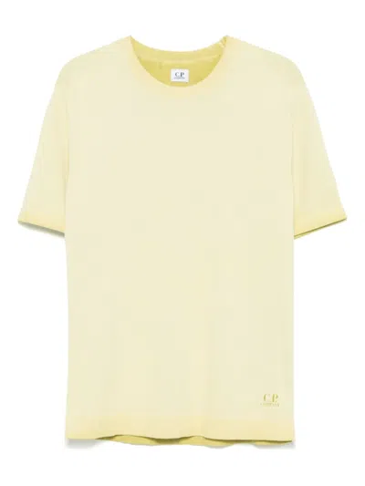 C.p. Company Fine-knit T-shirt In Yellow