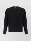 C.p. Company Fine Wool Crew Neck Sweater With Patch In Black