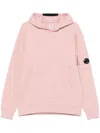 C.p. Company Flamingo Pink Hooded Sweatshirt With Logo Print In Pink