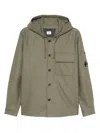 C.p. Company Flap-pocket Hooded Jacket In Green