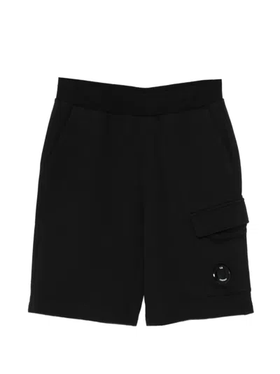 C.p. Company Kids' Flap-pocket Shorts In Black