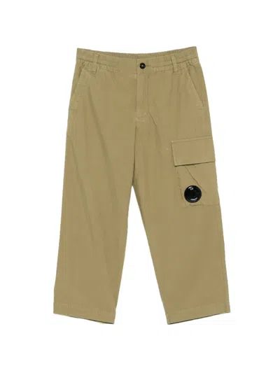 C.p. Company Kids' Flap-pocket Trousers In Green