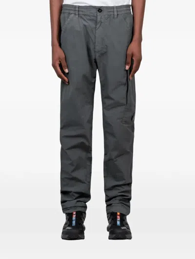 C.p. Company Flat Cargo Pants In Gray
