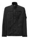 C.p. Company C.p.company Men Flatt Nylon Jacket With Logo Iconic Detail In Black
