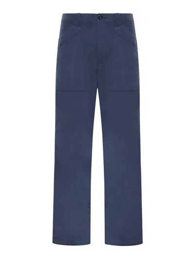 C.p. Company Flat Nylon Pants In Blue