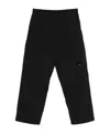 C.p. Company C.p.company Total Eclipse Blue Cotton Cargo Pants In Black