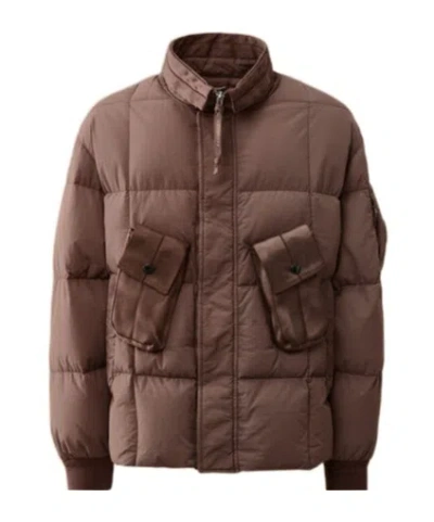 C.p. Company Flatt Jacket In Brown