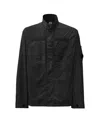 C.p. Company C.p.company Men Flatt Nylon Jacket With Logo Iconic Detail