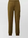 C.p. Company Diagonal Raised Fleece Drawstring Track Pants In Brown