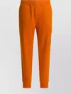 C.p. Company Fleece Cargo Sweatpants Elastic Waistband In Orange