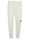 C.p. Company Diagonal Raised Fleece Lens Sweatpants In White