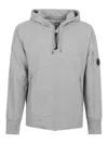 C.p. Company Fleece Crew Neck Lens Sweatshirt In Gray